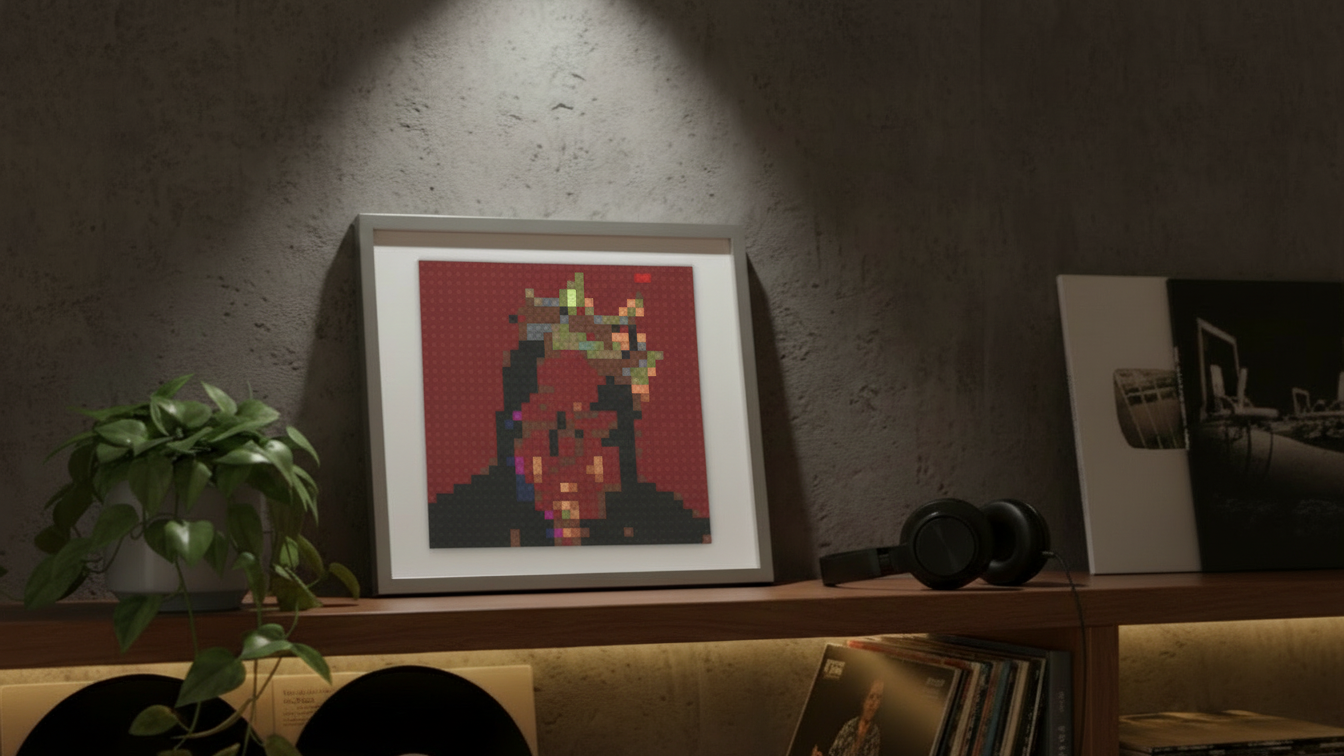 PIXEL ICON FRAME – BIGGIE (CROWN)