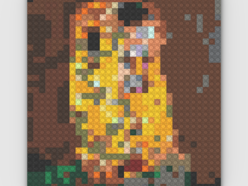 PIXEL ART FRAME – The Kiss